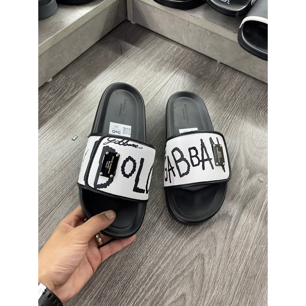 Dép nam quai ngang dép docle gabanna dán hot new 2023