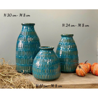  Bình gốm Bát Tràng bộ ba bình cắm đa dạng mẫu hoa 