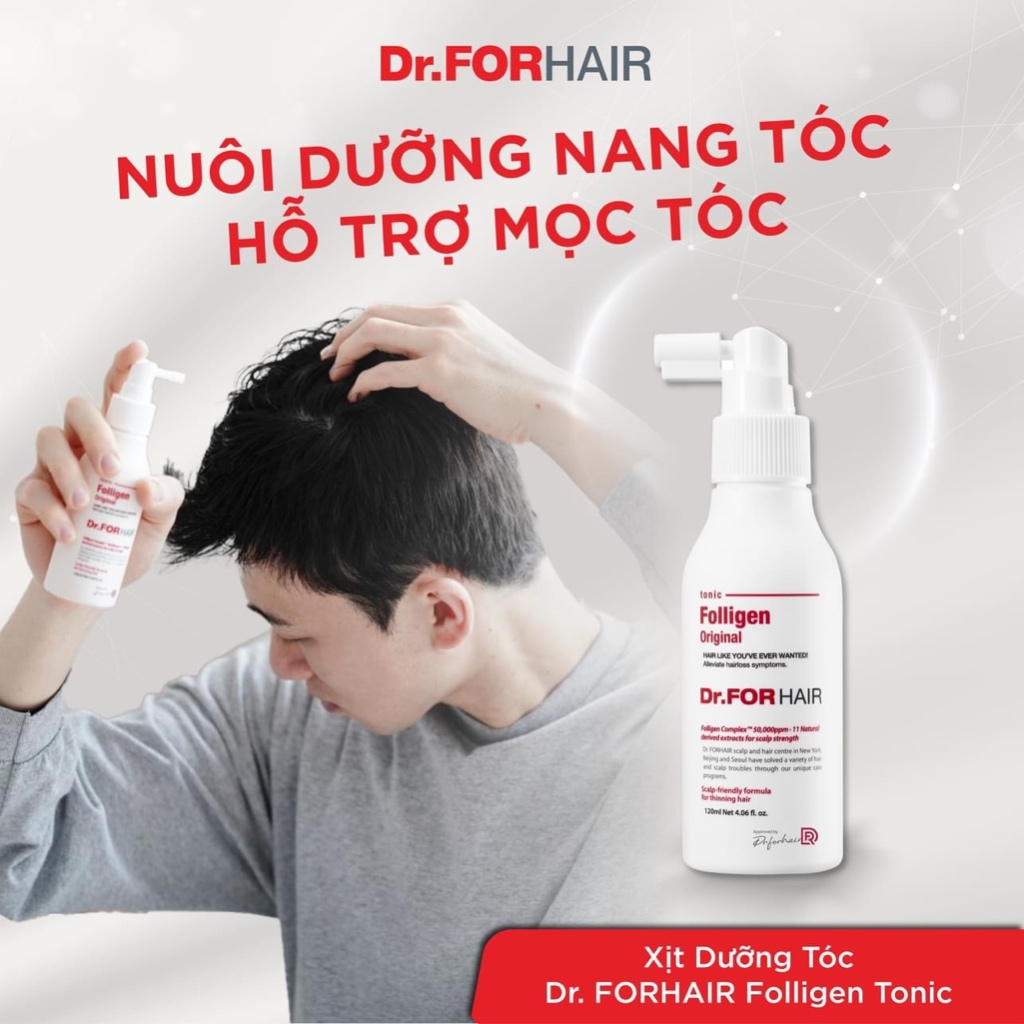 Tinh chất giúp hỗ trợ mọc tóc nhanh hơn DR.FORHAIR Folligen Tonic 120ml