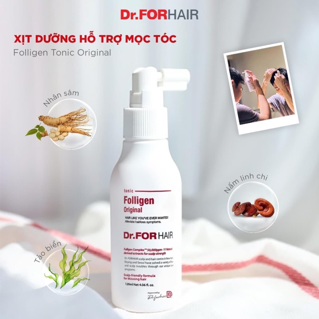 Tinh chất giúp hỗ trợ mọc tóc nhanh hơn DR.FORHAIR Folligen Tonic 120ml