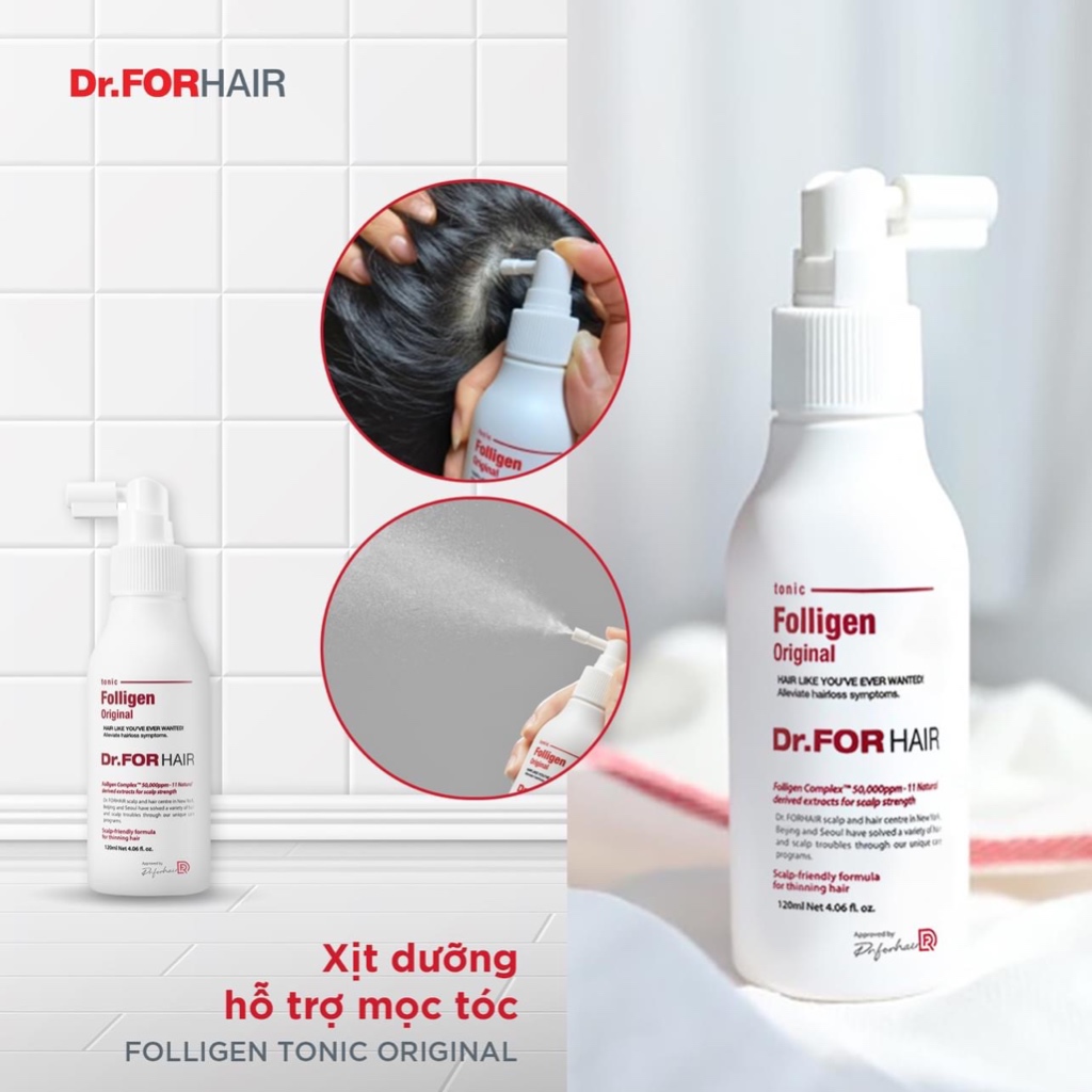 Tinh chất giúp hỗ trợ mọc tóc nhanh hơn DR.FORHAIR Folligen Tonic 120ml