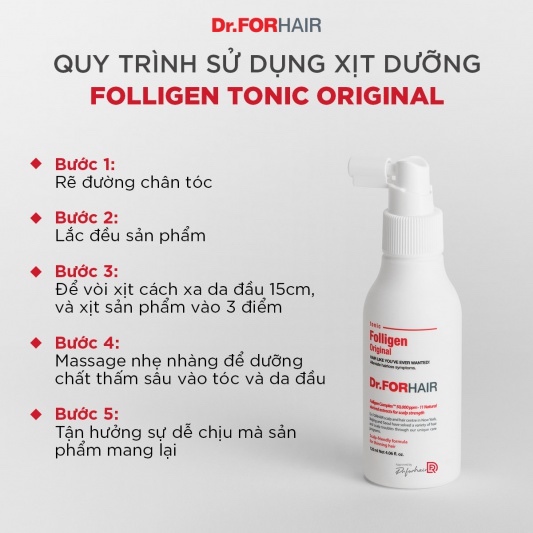 Tinh chất giúp hỗ trợ mọc tóc nhanh hơn DR.FORHAIR Folligen Tonic 120ml