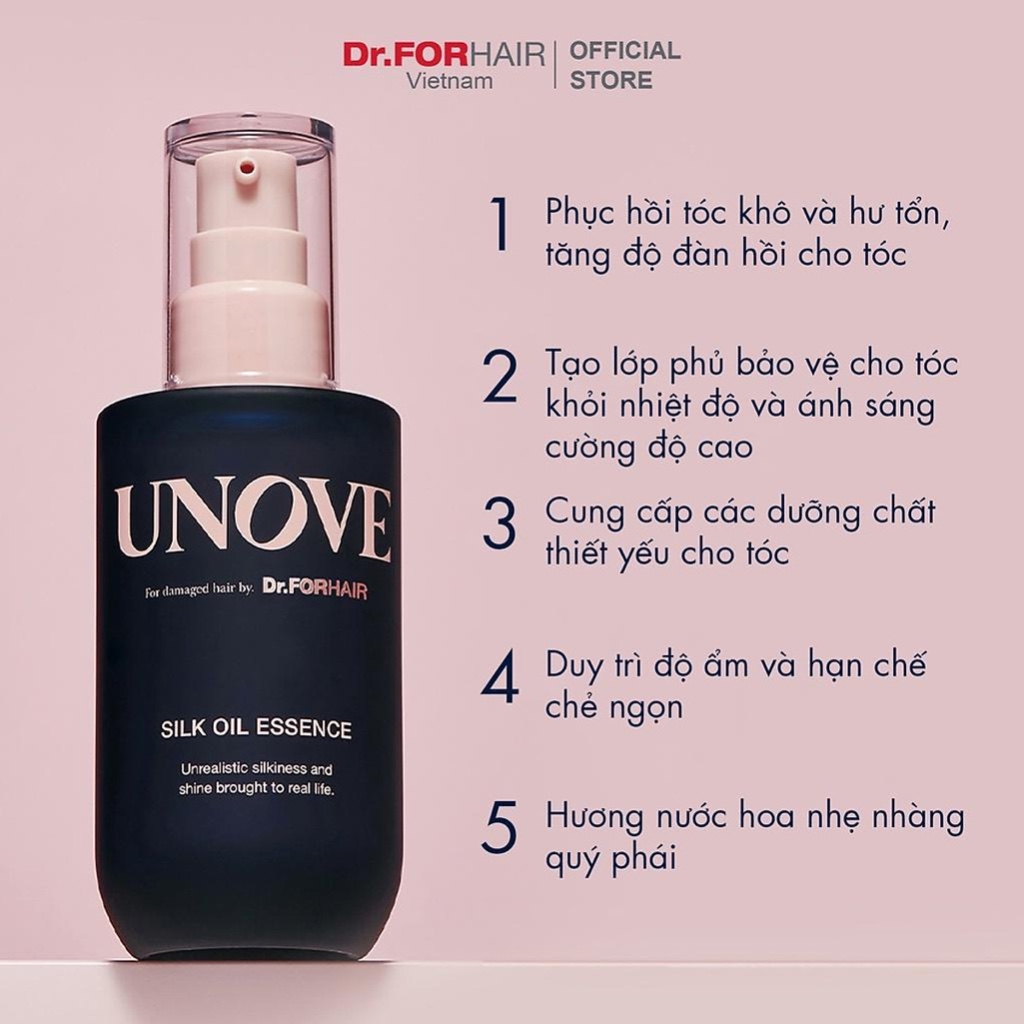 Tinh chất nuôi dưỡng tóc bóng mượt UNOVE Silk Oil Essence 70ml