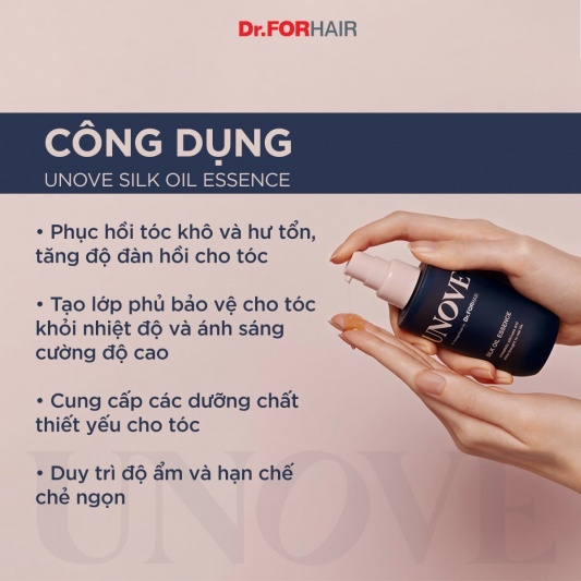 Tinh chất nuôi dưỡng tóc bóng mượt UNOVE Silk Oil Essence 70ml