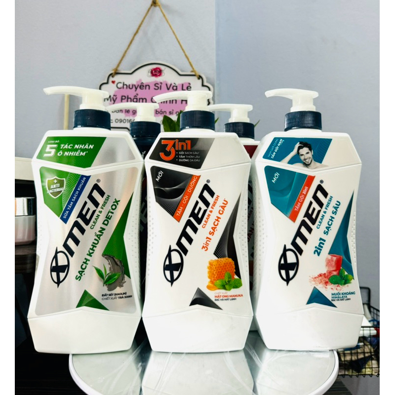 Tắm Gội Dưỡng X-Men Clean & Fresh 2in1 và 3in1 chai 610/ 630g Xmen