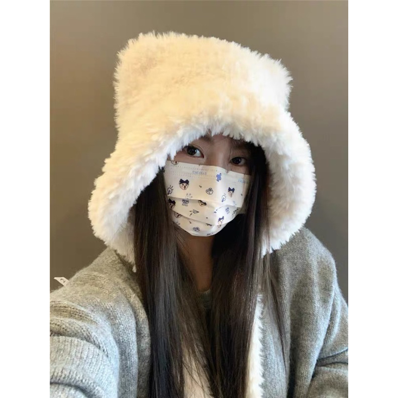 Mũ trắng con gấu như hình