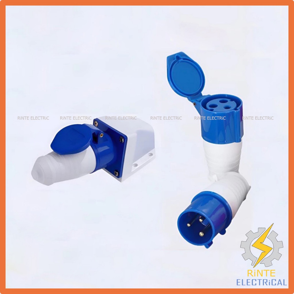 Phích Cắm và ổ Cắm Công Nghiệp Di động cố định 16A 32A Điện Áp 220V 250V RiNTE Electrical