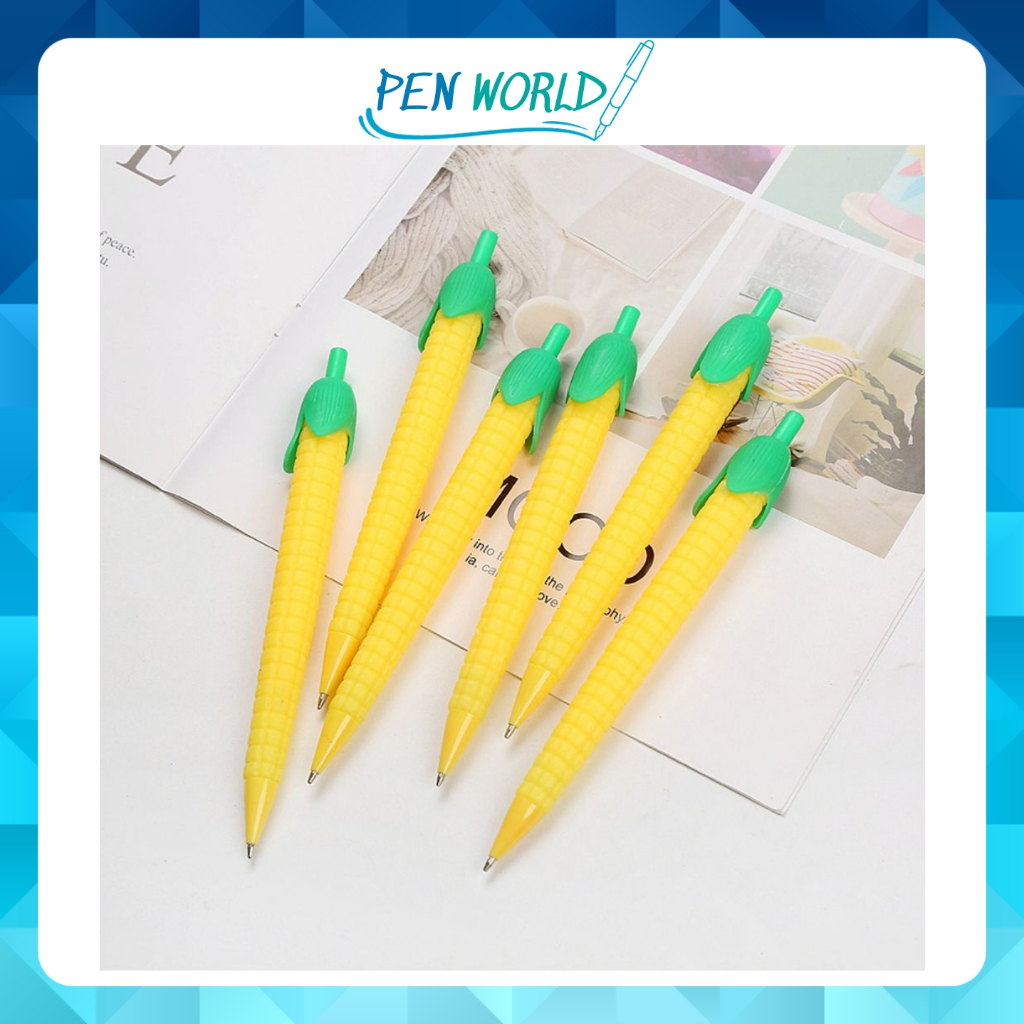 Bút chì bấm ngòi 0.5/0.7mm kiểu dáng hình rau củ cà rốt, xương rồng dễ thương