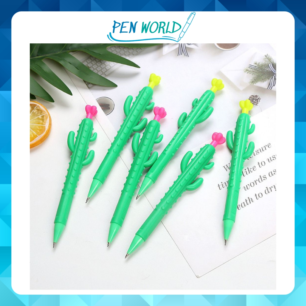 Bút chì bấm ngòi 0.5/0.7mm kiểu dáng hình rau củ cà rốt, xương rồng dễ thương