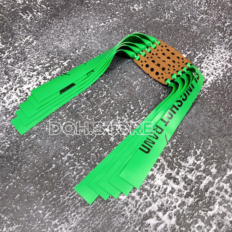 Dây thun cao su SlingShot màu xanh lá cây đã được buộc da 3 lỗ sử dụng cho ná cao su độ dày dây 0.65mm