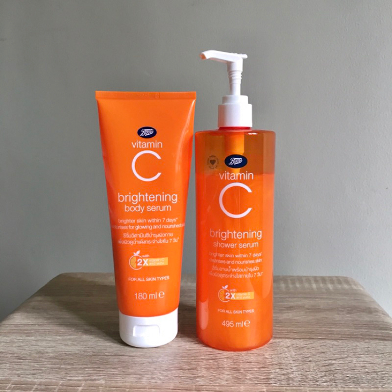 Serum Dưỡng Thể Trắng Da Trong 7 Ngày BOOTS VITAMIN C BRIGHTENING BODY SERUM 180ML