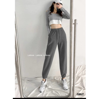 Quần joger gân tăm unisex Myxury quần bom ống rộng chất liệu gân tăm