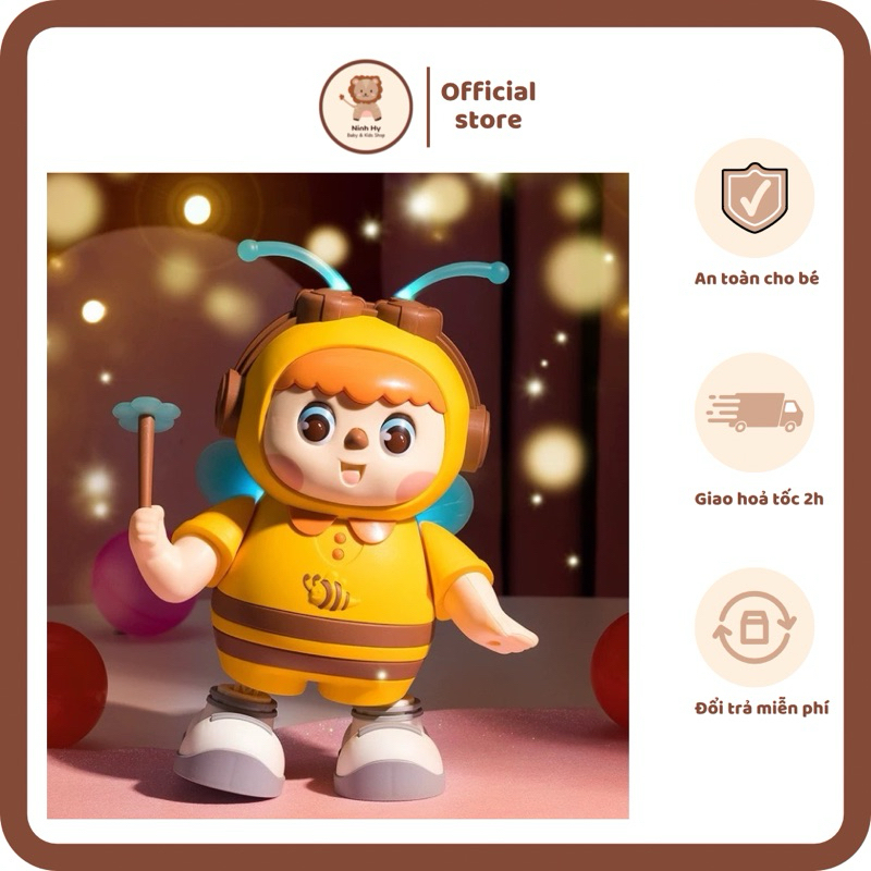 Đồ chơi Ong chạy pin phát đèn, hát nhạc và nhảy