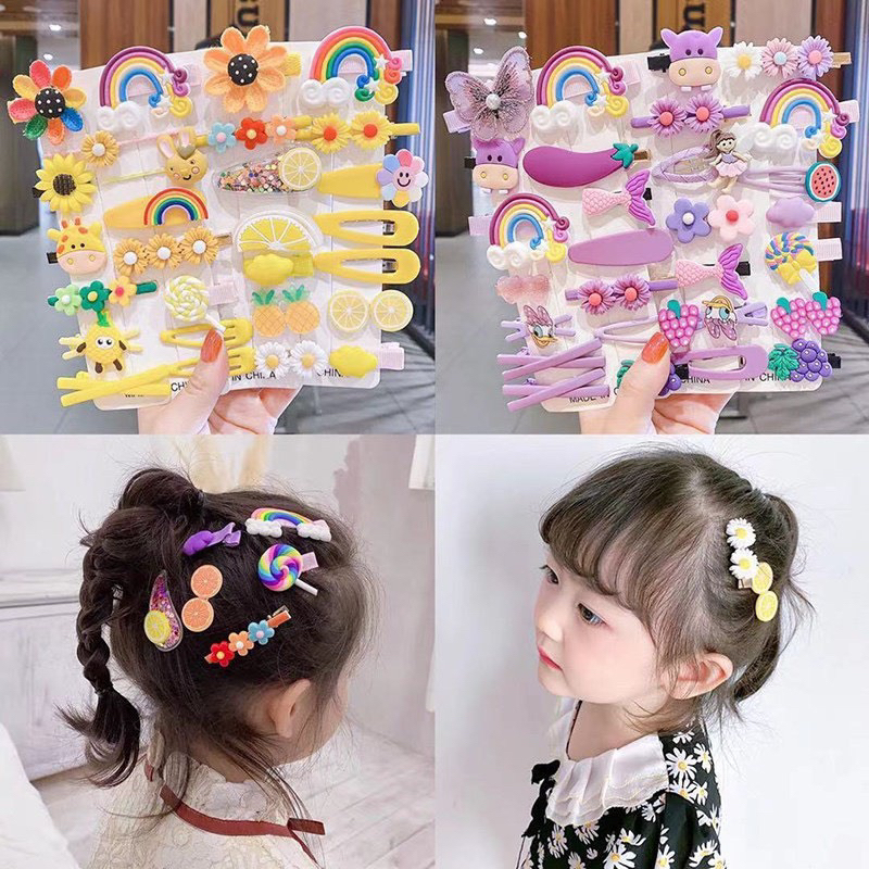 Set Kẹp 14 Chi Tiết Kèm Tag Siêu Xinh Cho Nữ