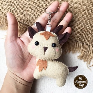 Móc khoá vải nỉ handmade con dê