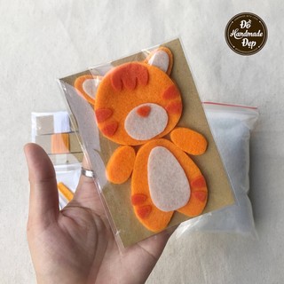 Bộ kit làm móc khóa vải nỉ con hổ