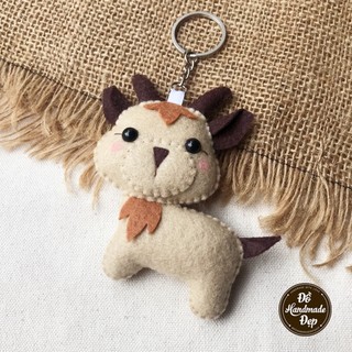 Móc khoá vải nỉ handmade con dê