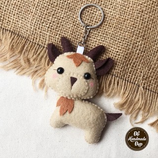 Móc khoá vải nỉ handmade con dê