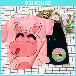 Đồ bộ cartoon hoạt hình Shin bebi form rộng tay lỡ unisex