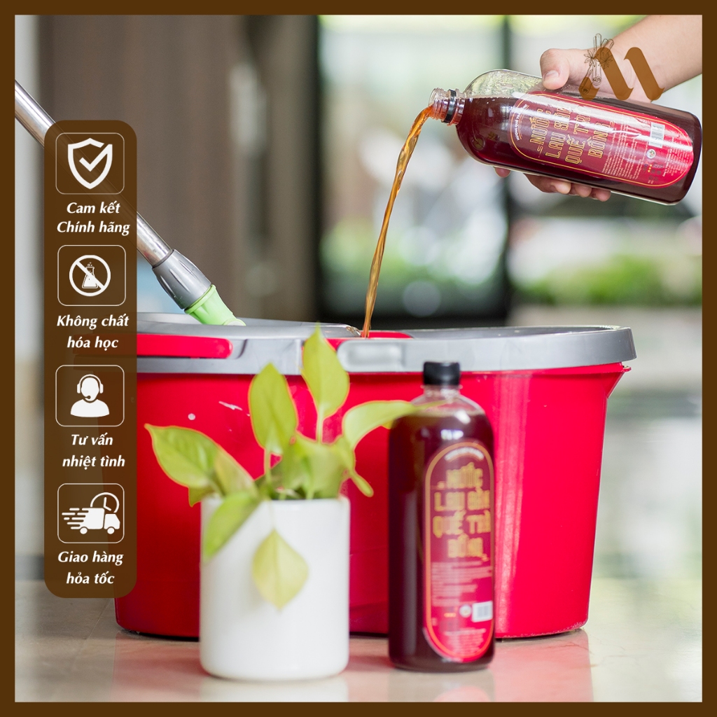 Nước Lau Sàn Quế Dạng Lỏng Nguyên Chất - Chai 1000ml