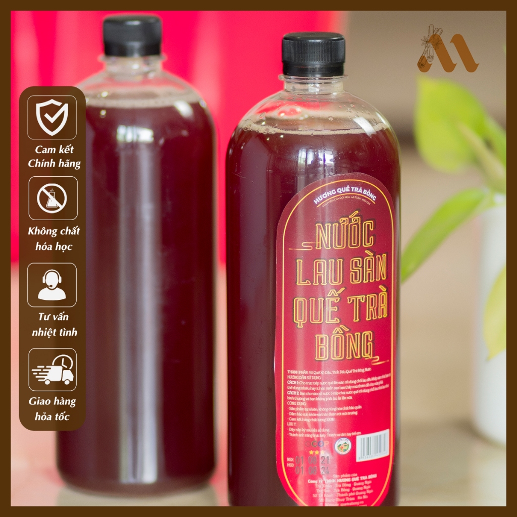 Nước Lau Sàn Quế Dạng Lỏng Nguyên Chất - Chai 1000ml