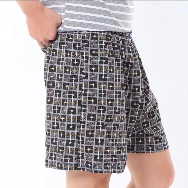 Quần đùi nam thun cotton hoa mặc ngủ, Quần lót nam trung niên thoáng mát thoải mái