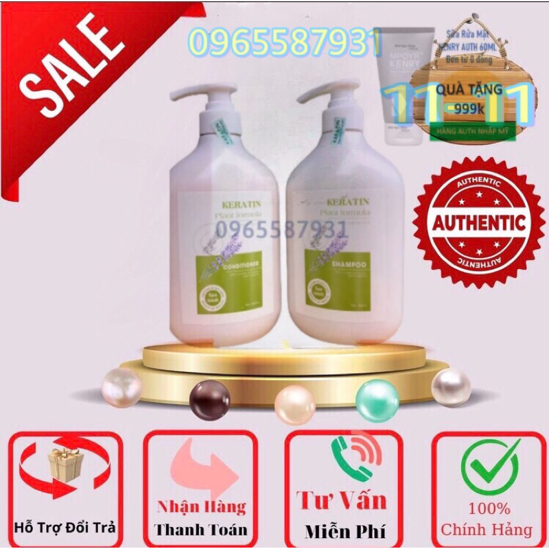 Cặp Dầu Gội Xả Keratin Hoa Oải Hương ⚡ CHUẨN AUTH ⚡ Combo Gội Xả Phục hồi Tóc Khô Xơ, Ngăn Rụng, Tóc Mềm Mượt
