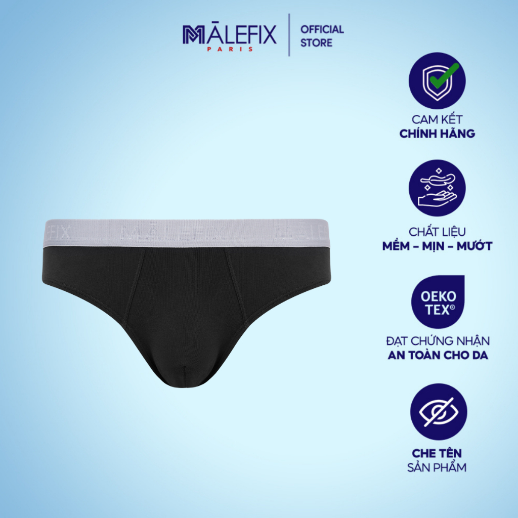 Quần lót nam tam giác MALEFIX, cotton co giãn, thoáng khí, chuẩn an toàn quốc tế OEKO-TEX từ Corèle Pháp - MS004