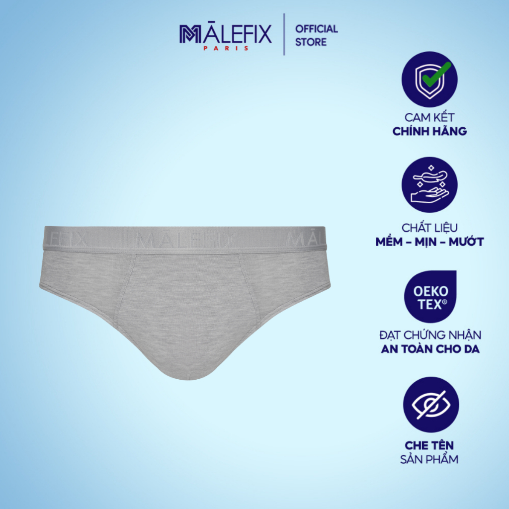 Quần lót nam tam giác MALEFIX, vải thun lạnh và Modal thấm hút tốt chuẩn an toàn quốc tế OEKO-TEX từ Corèle Pháp - MS005