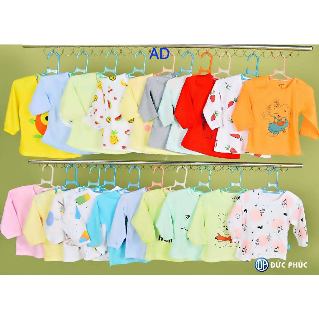 Quần áo trẻ em Đức Phúc AD, áo dài tay bé trai, bé gái từ 3-17kg