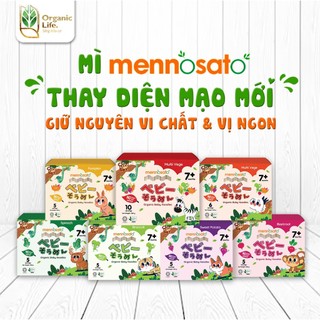 Mì ăn dặm hữu cơ cho bé từ 7 tháng tuổi Organic Baby Golden Noodle & MenNoSato 200g - 300g