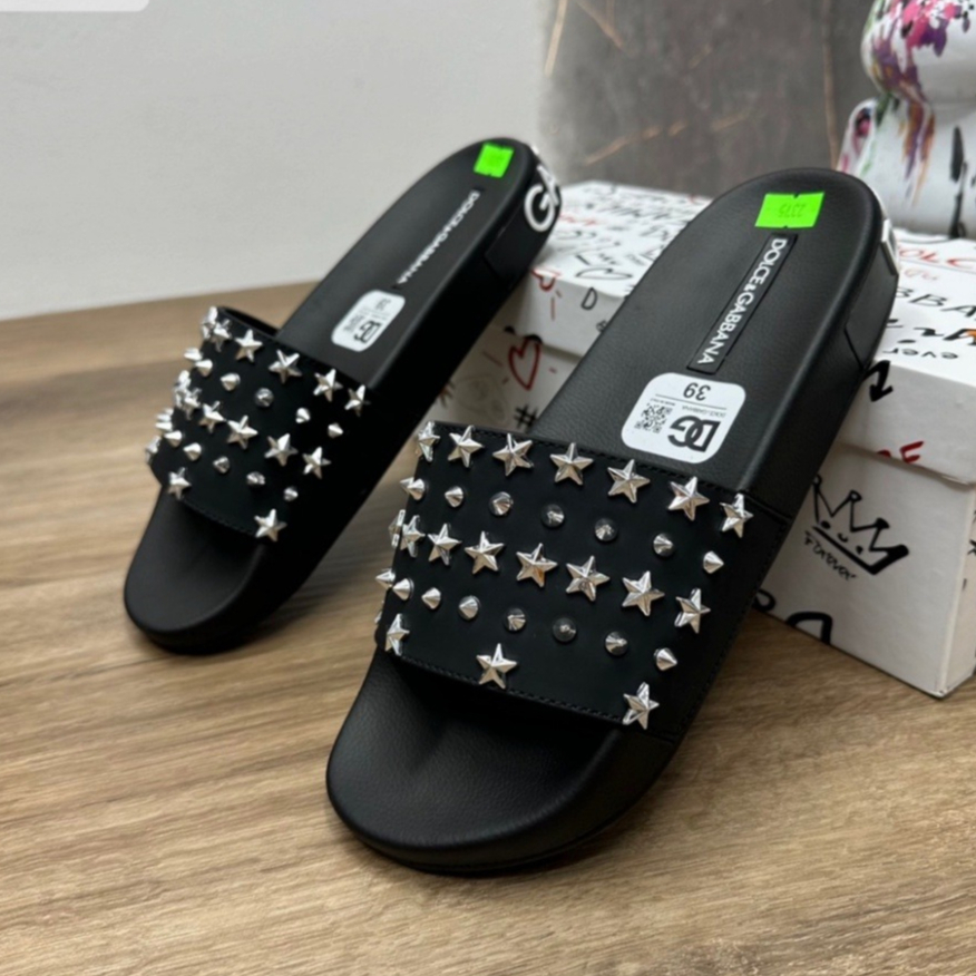 Dép đính đá, dép DG Đính Đinh Full Sao Hottrend, đế đúc công nghệ eva chống trơn trượt, dép sao