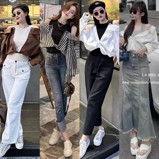 ÁO SƠ MI TRỄ VAI PHỐI BA LỖ