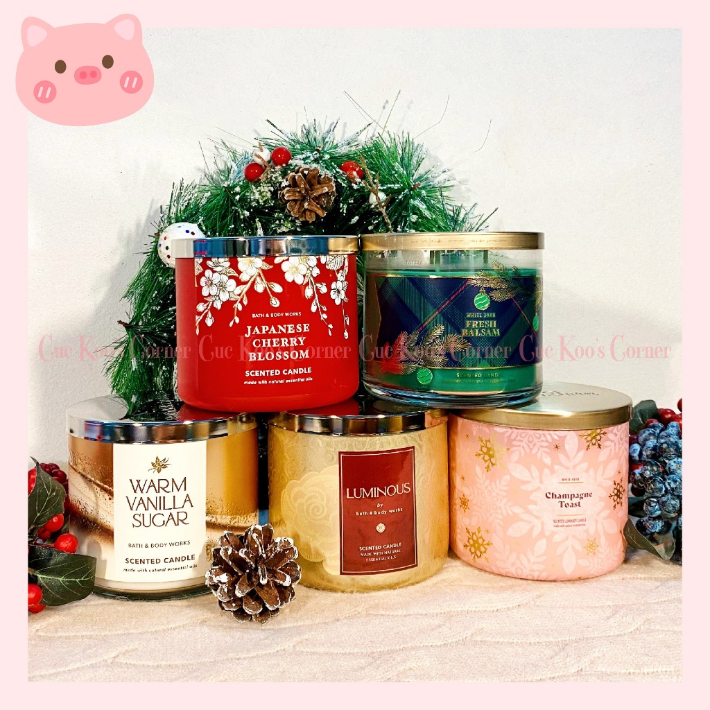 Nến thơm 3 bấc Bath & Body Works nhiều mùi