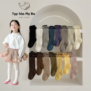 Vớ quần tất pantyhouse/quần legging cotton len sọc gân trơn giữ ấm mùa đông cho bé siêu co giãn thoải mái vận động