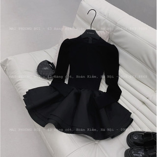VÁY BODY LEN PHỐI CHÂN TAFTA XOÈ - mpb