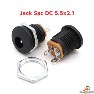 Jack sạc dc jack cái 5.5x2.1 có ốc vặn