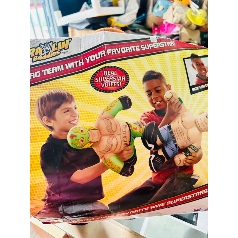 Mô hình bằng bông có pin WWE Rey Mysterio & Sheamus Plush  Wrestler Doll Brawlin Buddie