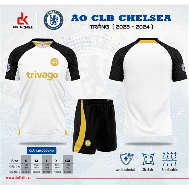Quần áo bóng đá,đồ đá banh CLB CHELSEA 2023-2024 chuẩn thi đấu,thấm hút mồ hôi cực đẹp - sport hoàng phúc