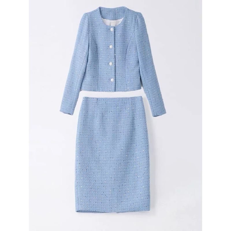 Sét Dạ Tweed hai lớp thiết kế