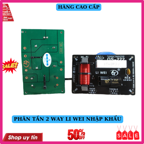 Mạch phân tần 2 way 1 bass 1 treble LIWEI nhập khẩu cao cấp cho các loại bass giá 1 mạch