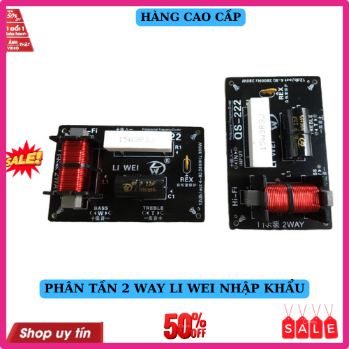 Mạch phân tần 2 way 1 bass 1 treble LIWEI nhập khẩu cao cấp cho các loại bass giá 1 mạch