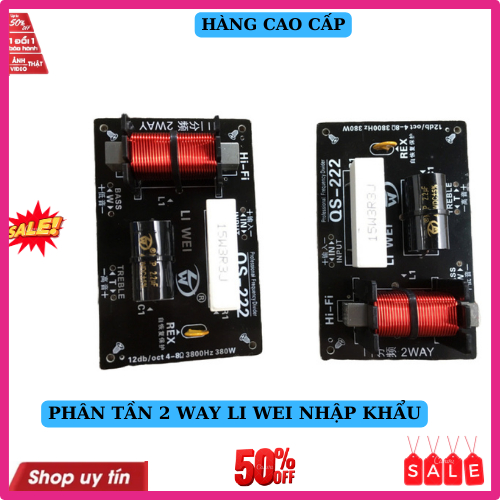 Mạch phân tần 2 way 1 bass 1 treble LIWEI nhập khẩu cao cấp cho các loại bass giá 1 mạch