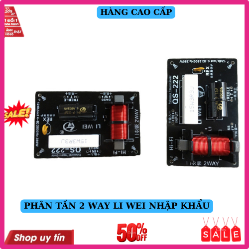 Mạch phân tần 2 way 1 bass 1 treble LIWEI nhập khẩu cao cấp cho các loại bass giá 1 mạch