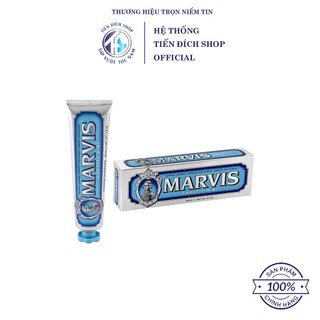 Kem đánh răng Marvis Aquatic Mint 10ml /25ml / 85ml (Màu xanh dương)