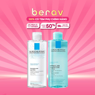 Nước tẩy trang La Roche-Posay Micellar Water cho da nhạy cảm, da dầu 400ml/50ml