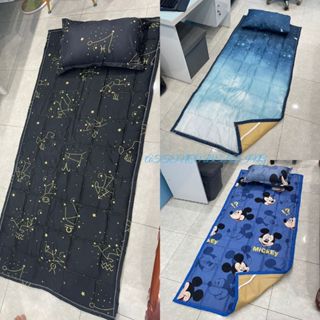 Nệm Ngủ Trưa Văn Phòng Gấp Gọn, Trải Giường Ký Túc Xá Size 90 x 200cm có combo ruột kèm vỏ gối