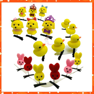 (Combo 5 cái) Kẹp tóc mái mini hình thỏ vịt gà chó siêu dễ thương