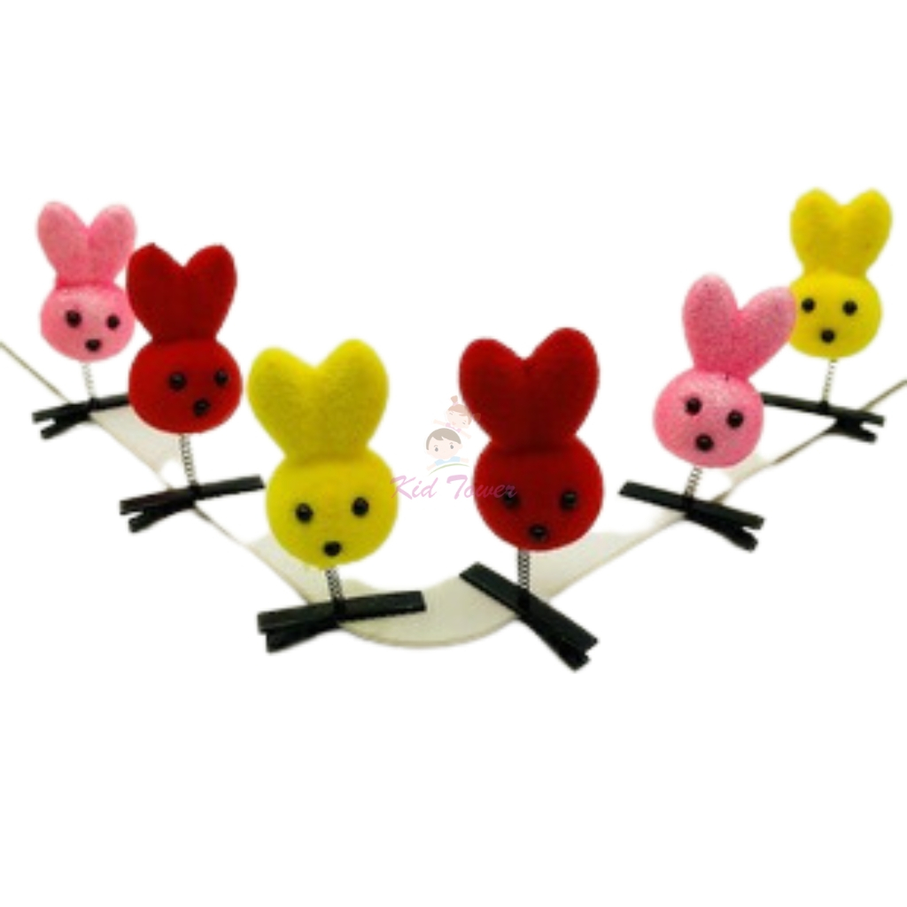 Kẹp tóc mái mini hình thỏ vịt gà chó siêu dễ thương