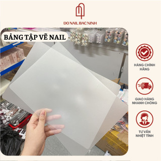 Bảng tập vẽ cọ bản, vẽ hoa bột nail tiện lợi - 2 màu đen và trong suốt